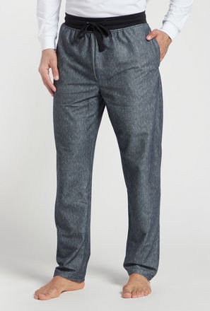 Textured BCI Cotton Pyjamas with Drawstring Closure and Pockets
