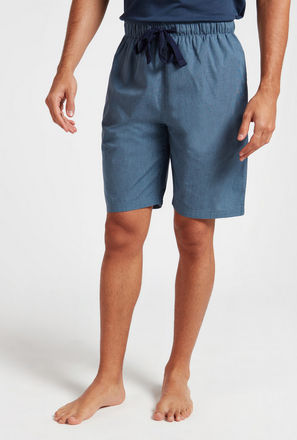 Solid BCI Cotton Shorts with Pockets and Drawstring Closure