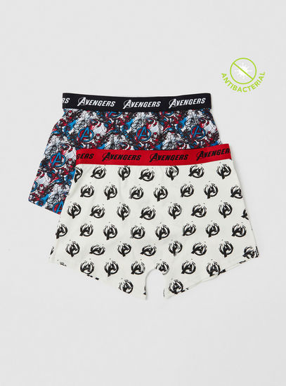 Set of 2 - Avengers Print Antibacterial Trunks with Elasticised Waistband-Character-image-0
