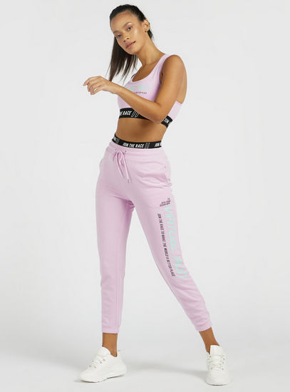 Printed Jog Pants with Elasticised Waistband and Pockets-Track Pants & Joggers-image-0