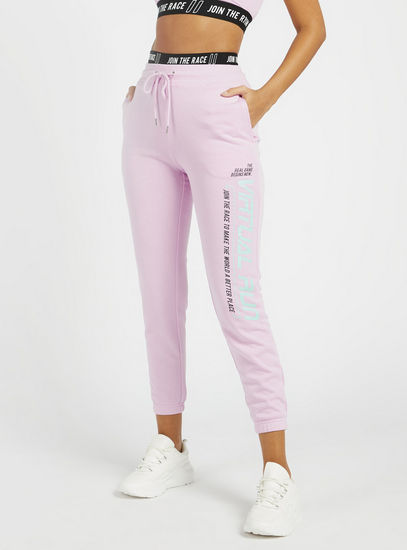 Printed Jog Pants with Elasticised Waistband and Pockets-Track Pants & Joggers-image-1