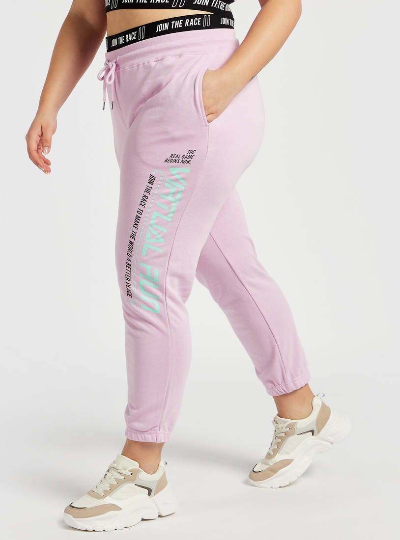 Printed Jog Pants with Elasticised Waistband and Pockets-Track Pants & Joggers-image-1