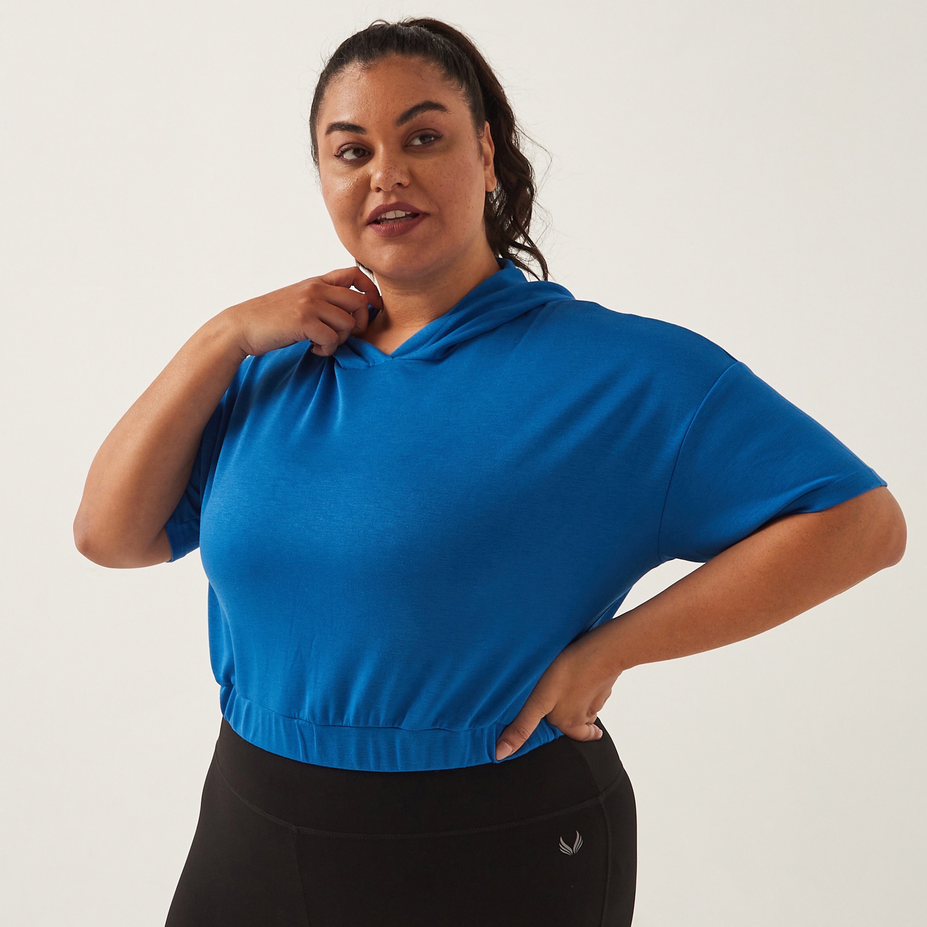 Plus size crop hot sale top hoodies