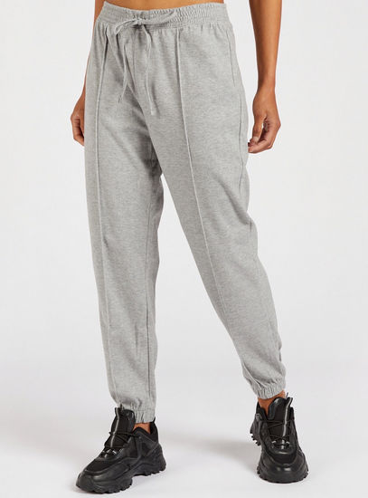 Solid Ankle Length Joggers with Drawstring Closure-Joggers-image-1