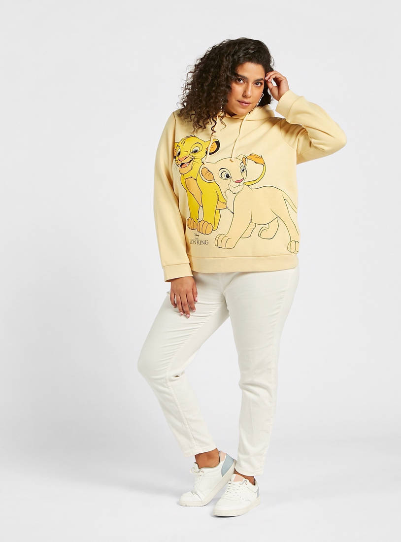 The Lion King Print Sweatshirt with Hood and Long Sleeves-Hoodies & Sweatshirts-image-1
