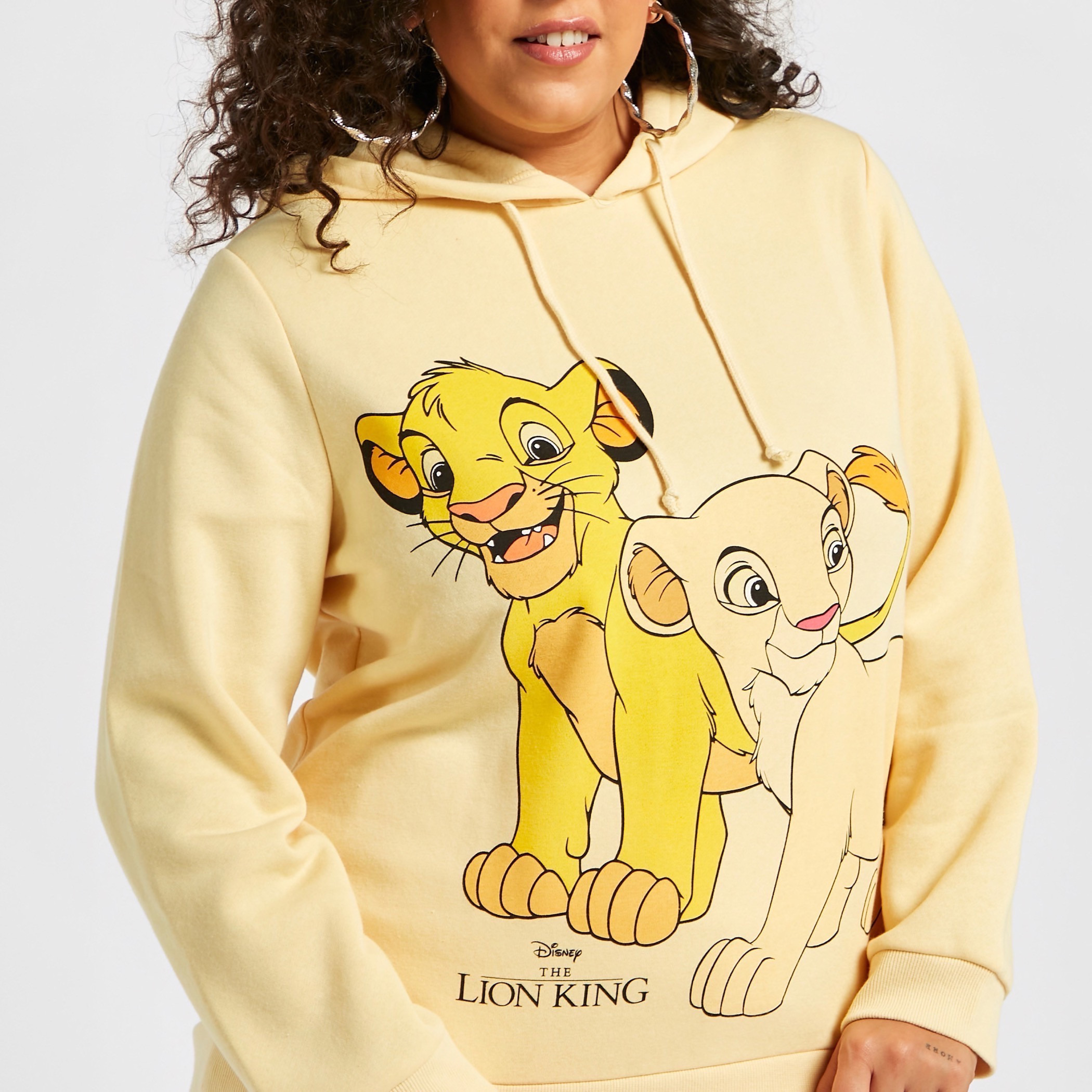 The Lion King Print Sweatshirt with Hood and Long Sleeves