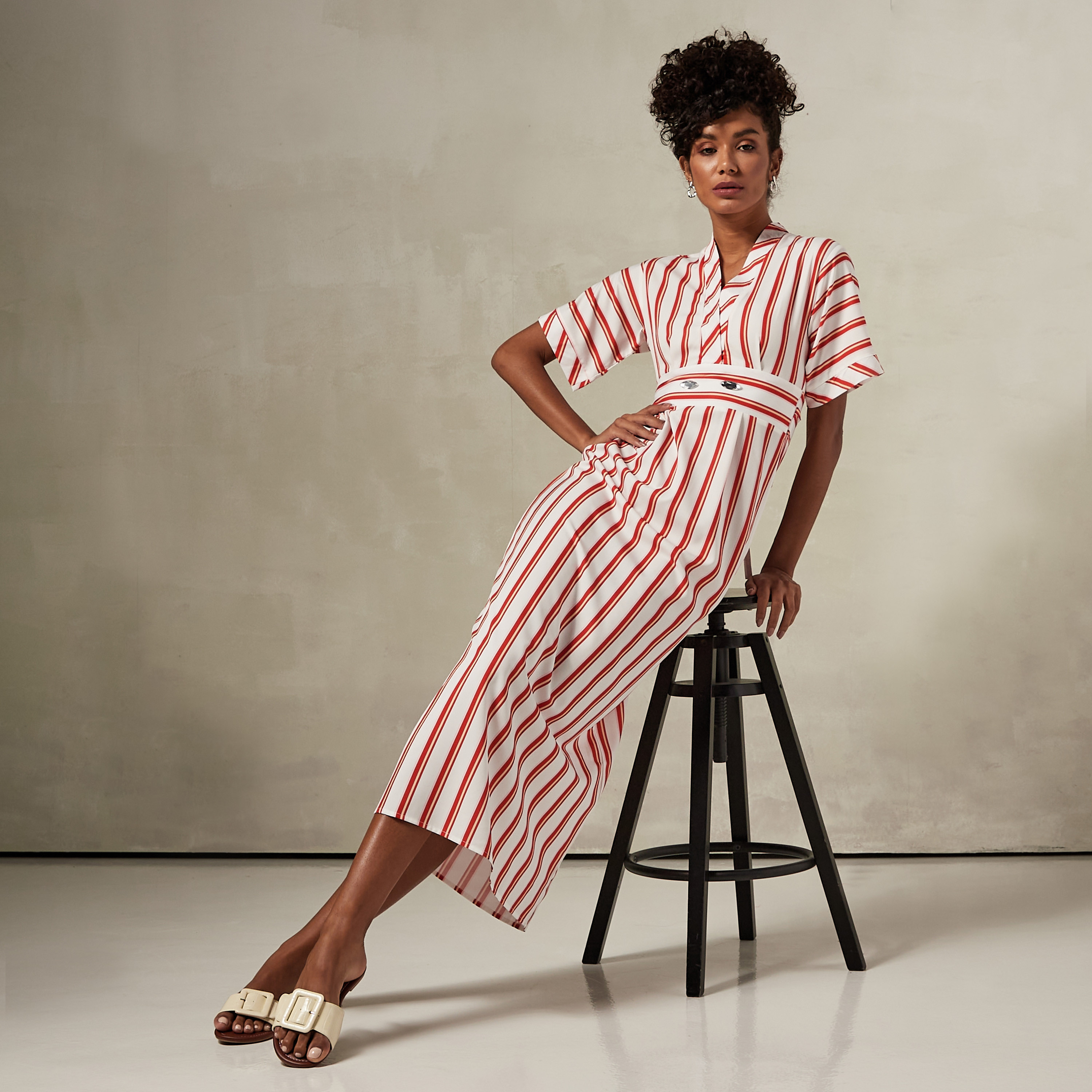 Striped shop dress online