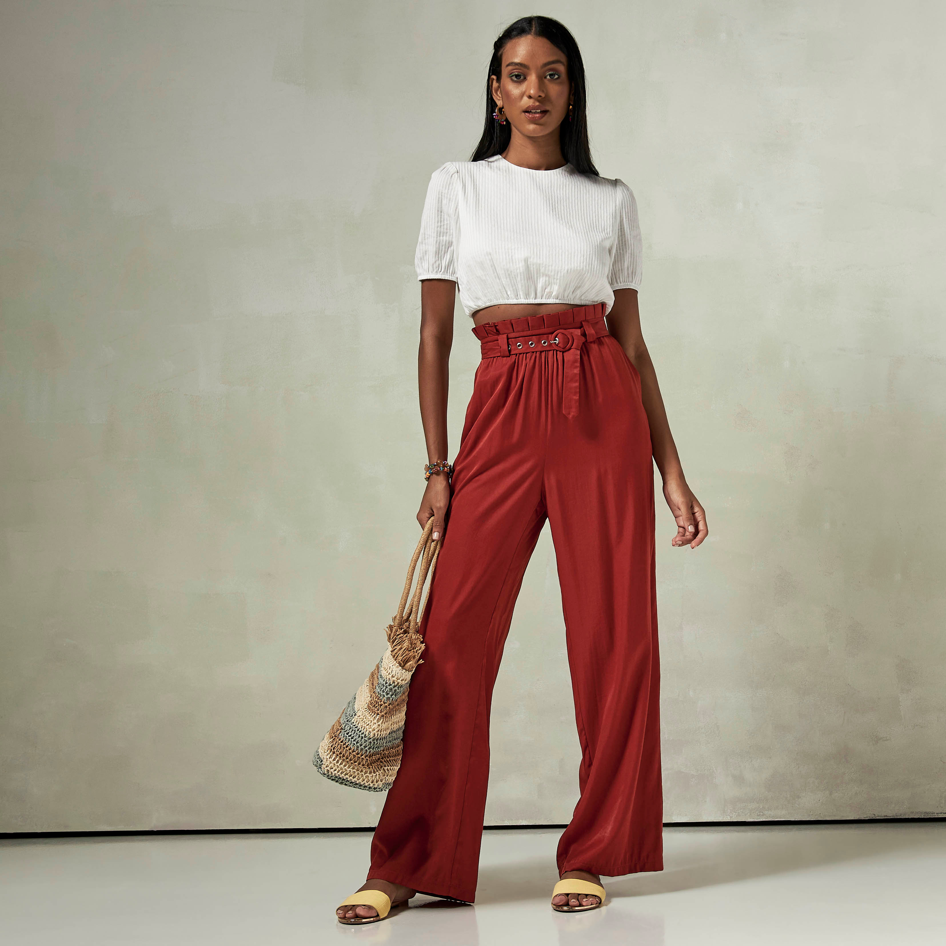 Belt store palazzo pants