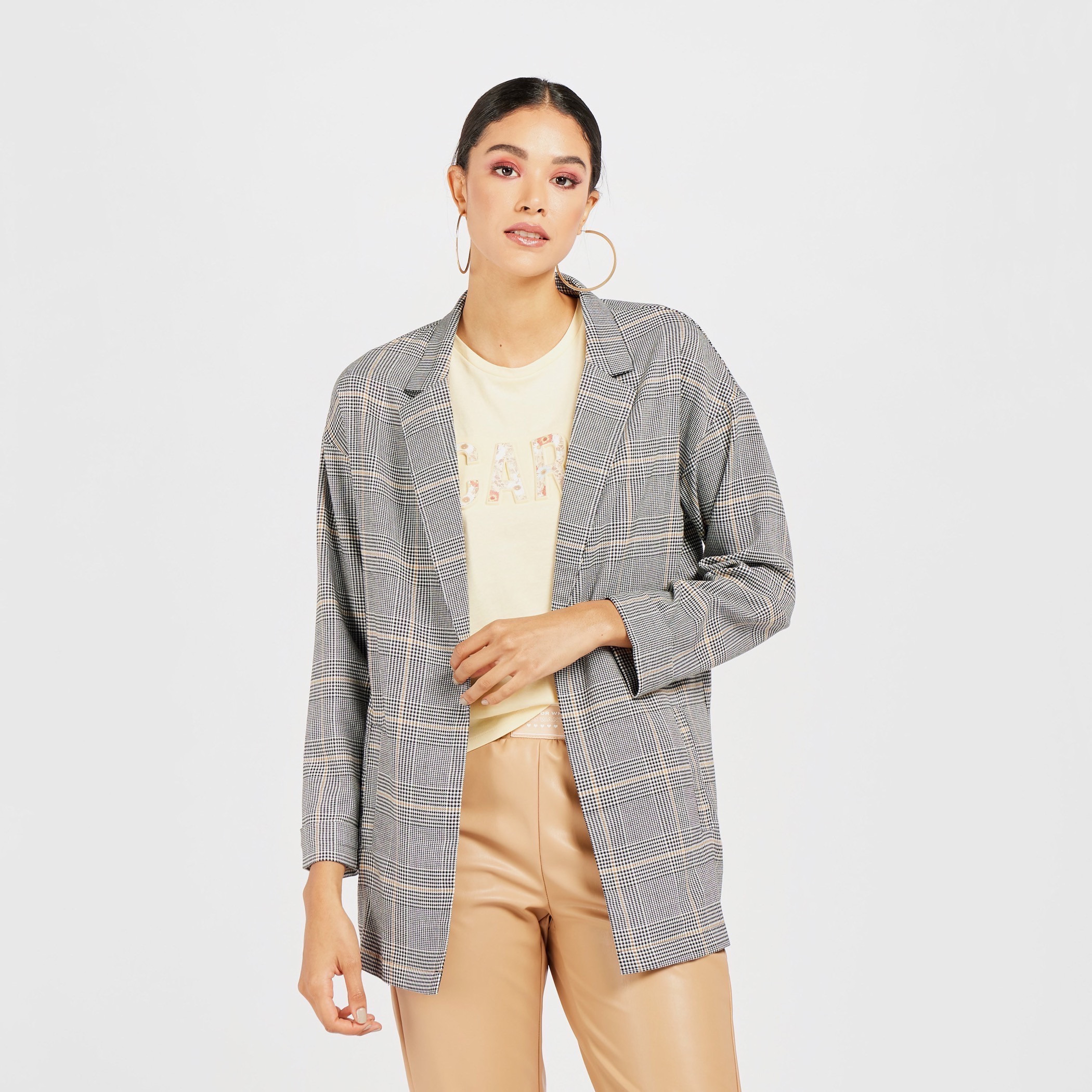 Sportsgirl check blazer sale