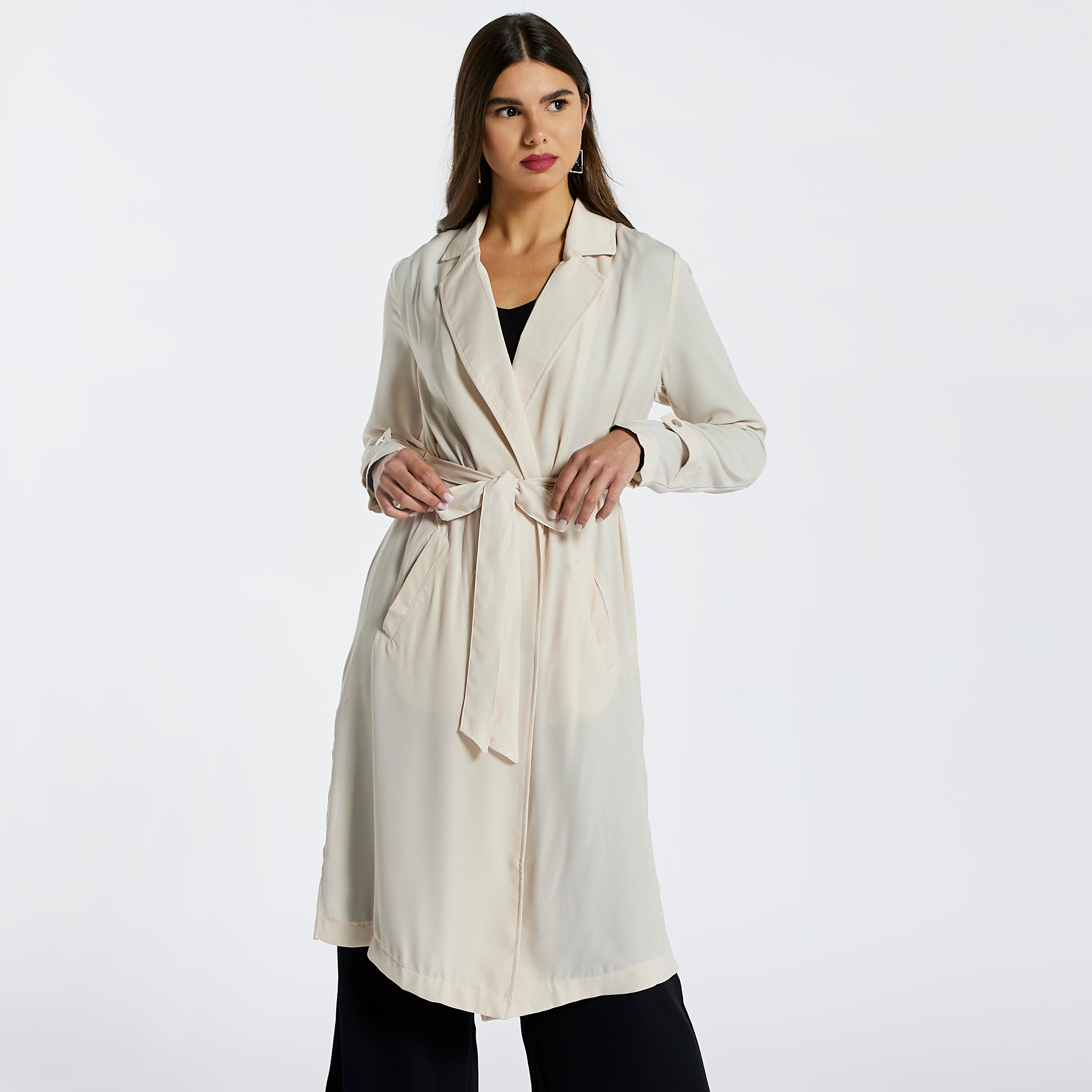 silk longline jacket