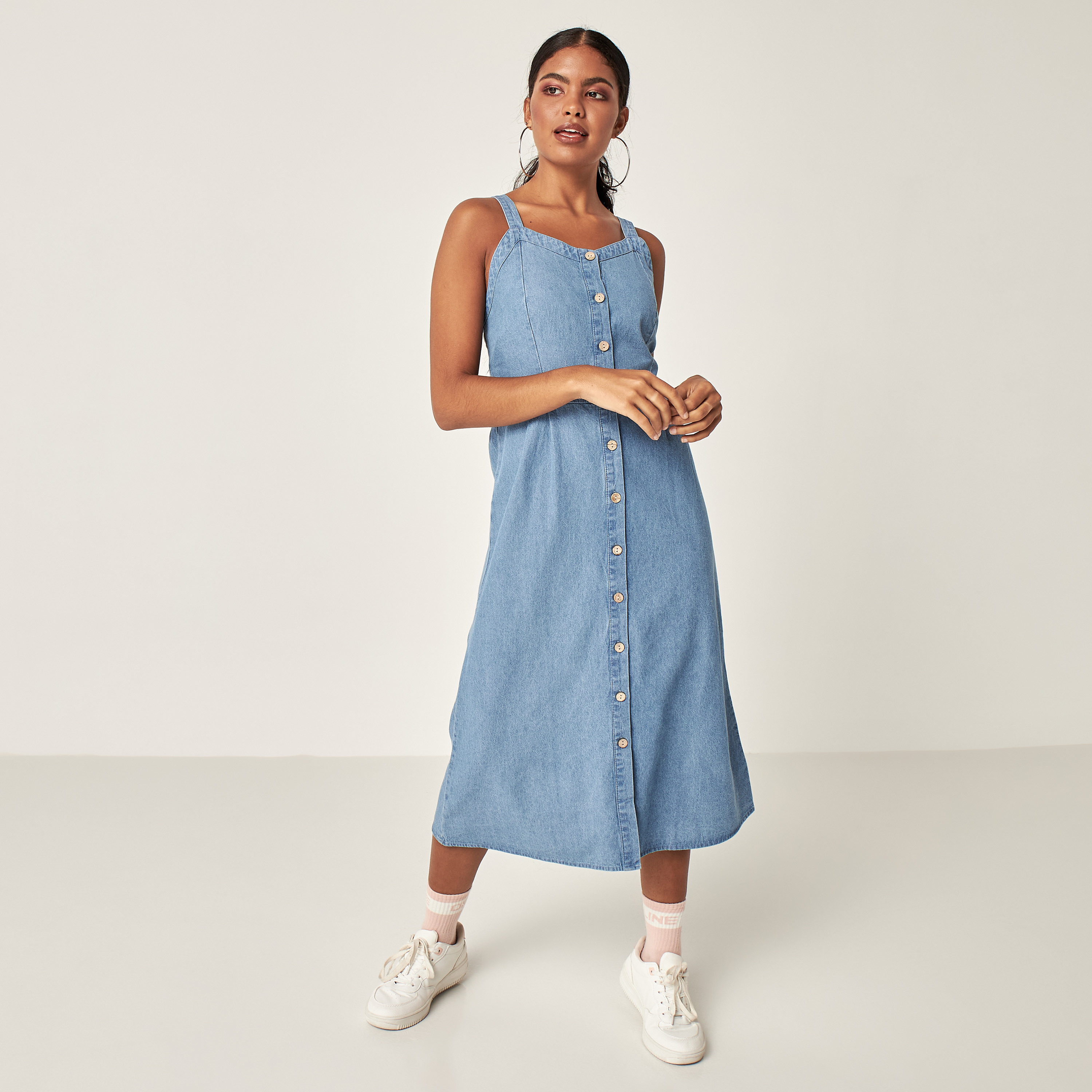 Overall button 2025 down dress