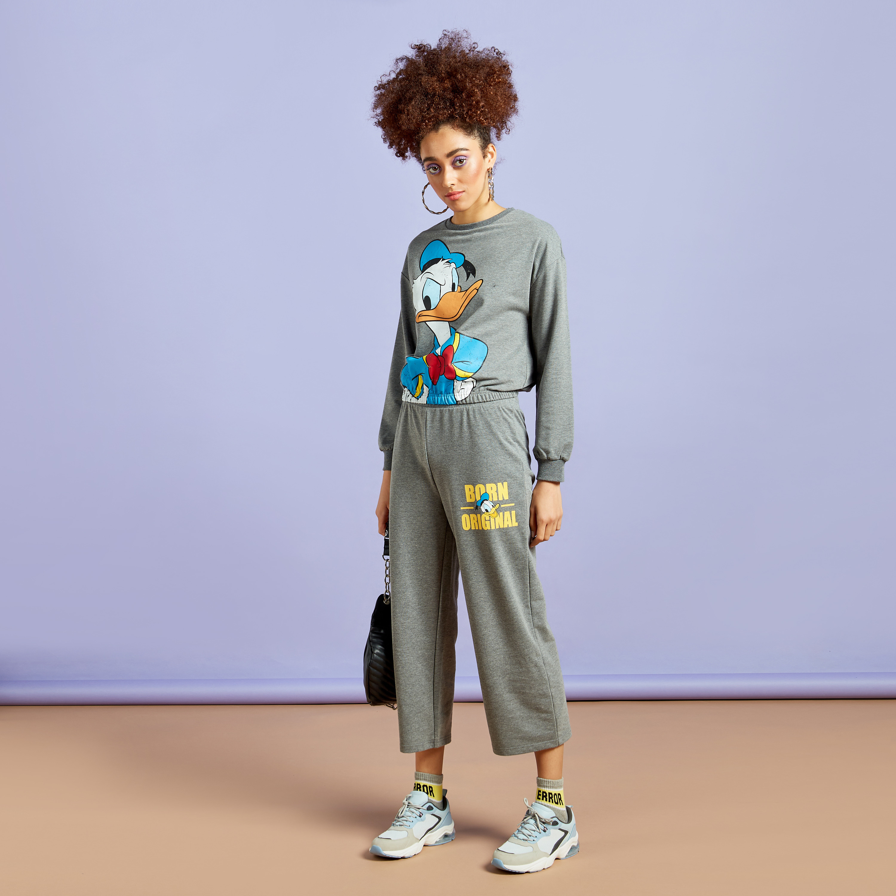 Buy Bonkers Corner Cream Coloured Donald Duck Printed Cotton Oversized T  Shirt - Tshirts for Women 24314564 | Myntra