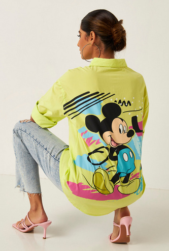 Mickey Mouse Shirt with Long Sleeves and Pocket