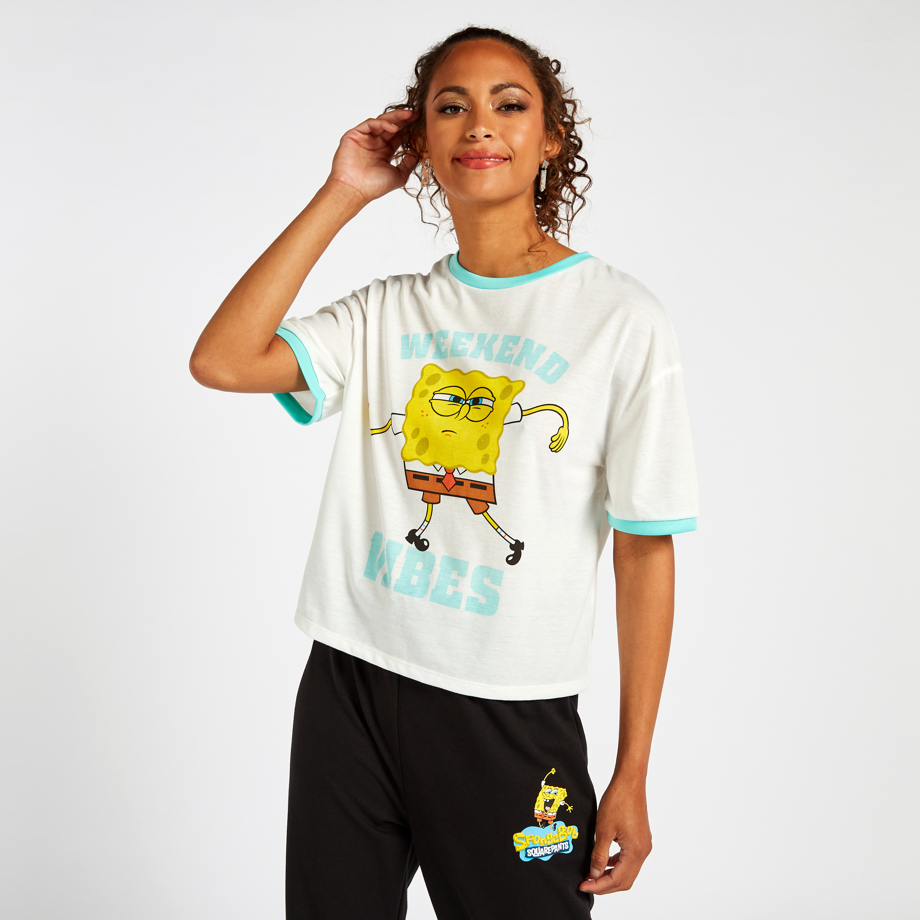 Shop SpongeBob Print Crew Neck T-shirt 