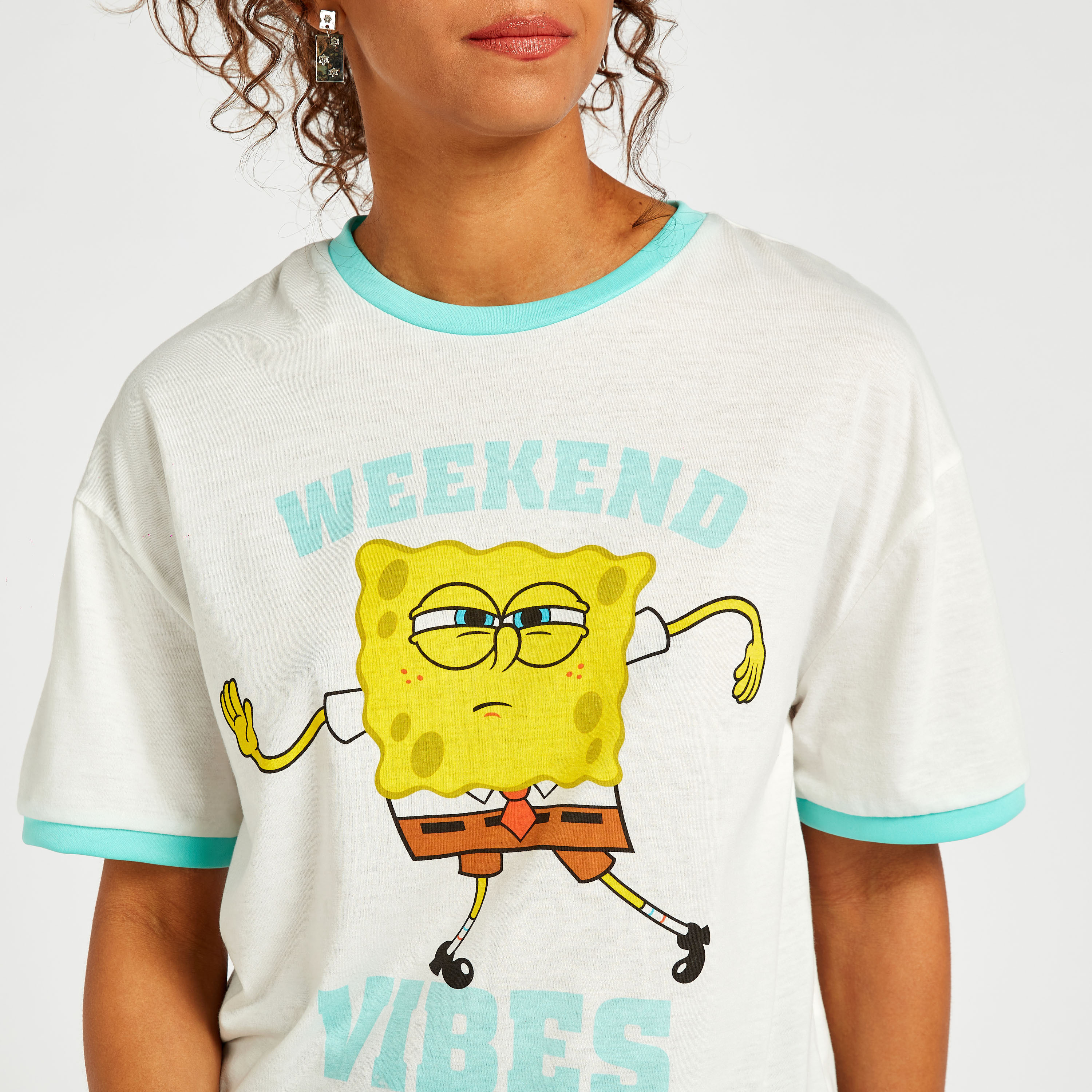 Shop SpongeBob Print Crew Neck T-shirt 