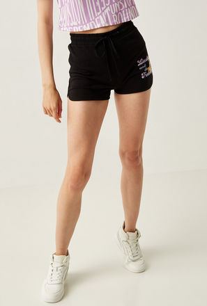 Lady and the Tramp Print Shorts with Drawstring Closure