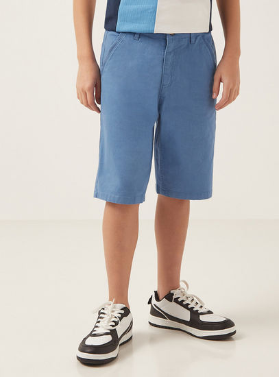 Plain Chino Shorts-Shorts-image-0