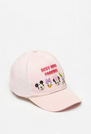 Embellished Mickey Mouse and Friends Cap with Hook and Loop Strap Closure