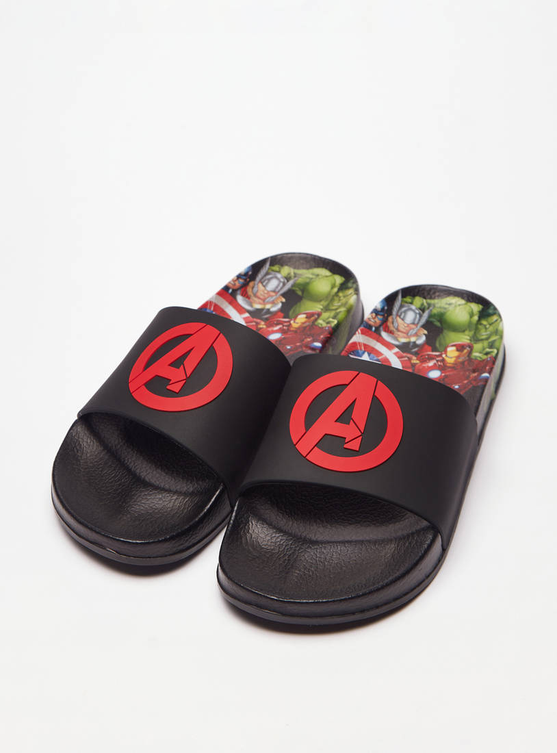 Avengers Print Slip-On Slide Slippers-Flip Flops-image-1