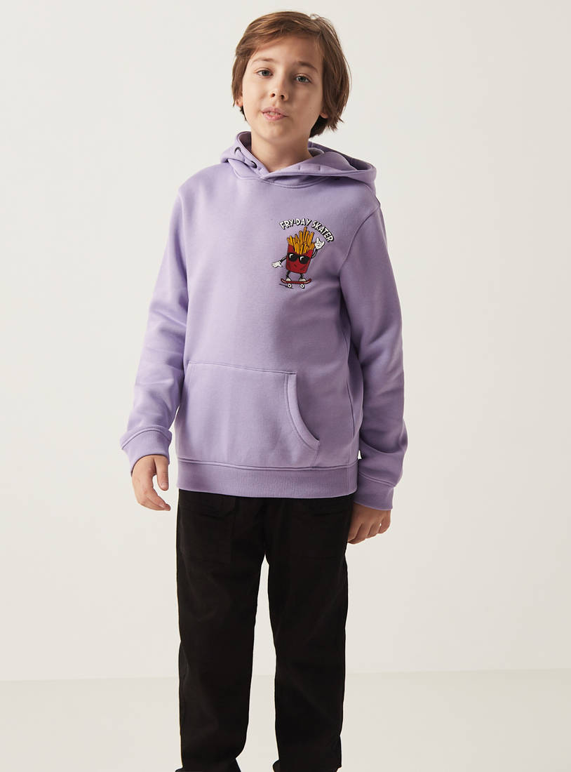 Printed Sweatshirt with Hood and Kangaroo Pocket-Hoodies & Sweatshirts-image-0
