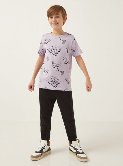 All-Over Typographic Print T-shirt