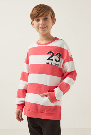 Horizontal Striped Colourblocked Sweatshirt-mxkids-boyseighttosixteenyrs-clothing-hoodiesandsweatshirts-1
