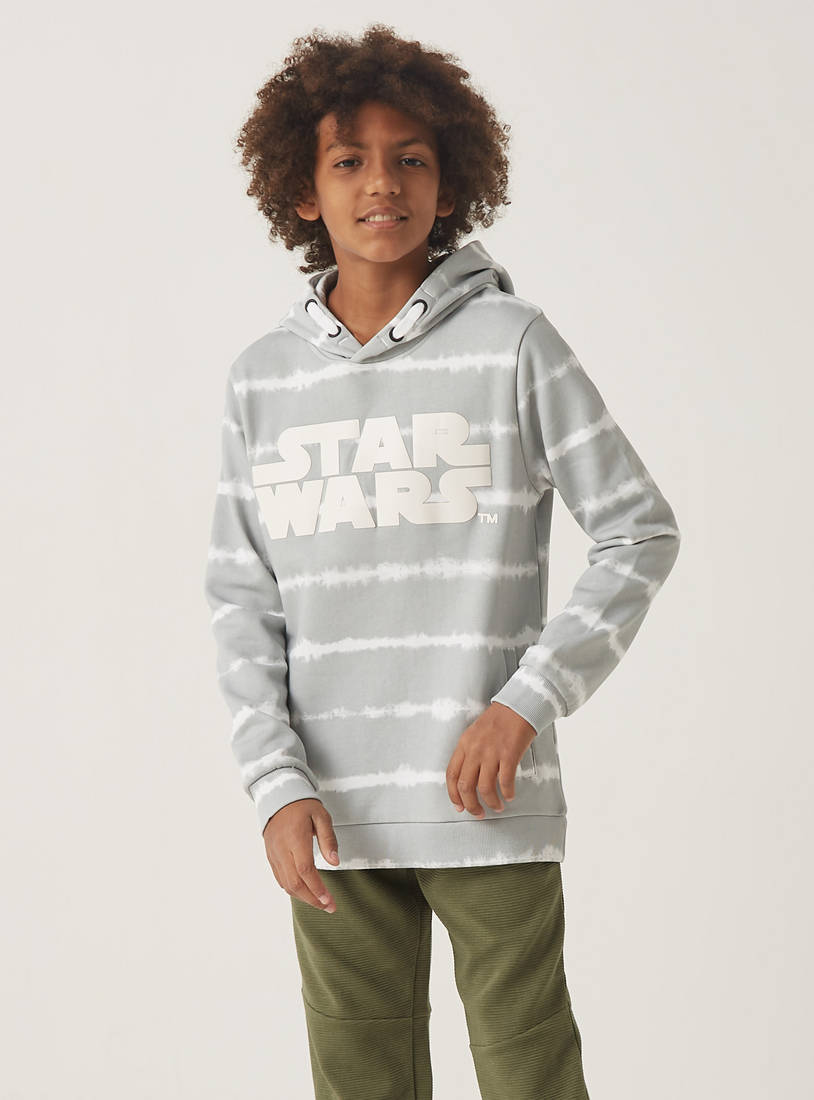 Star Wars Print Sweatshirt with Hood and Pockets-Hoodies & Sweatshirts-image-0