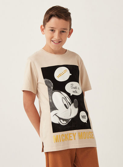 Mickey Mouse Print T-shirt-Tops & T-shirts-image-0
