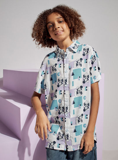 All-Over Mickey Mouse Print Shirt