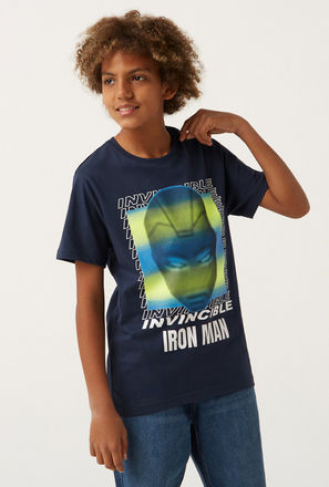 Iron Man Print T-shirt-mxkids-boyseighttosixteenyrs-clothing-character-topsandtshirts-1