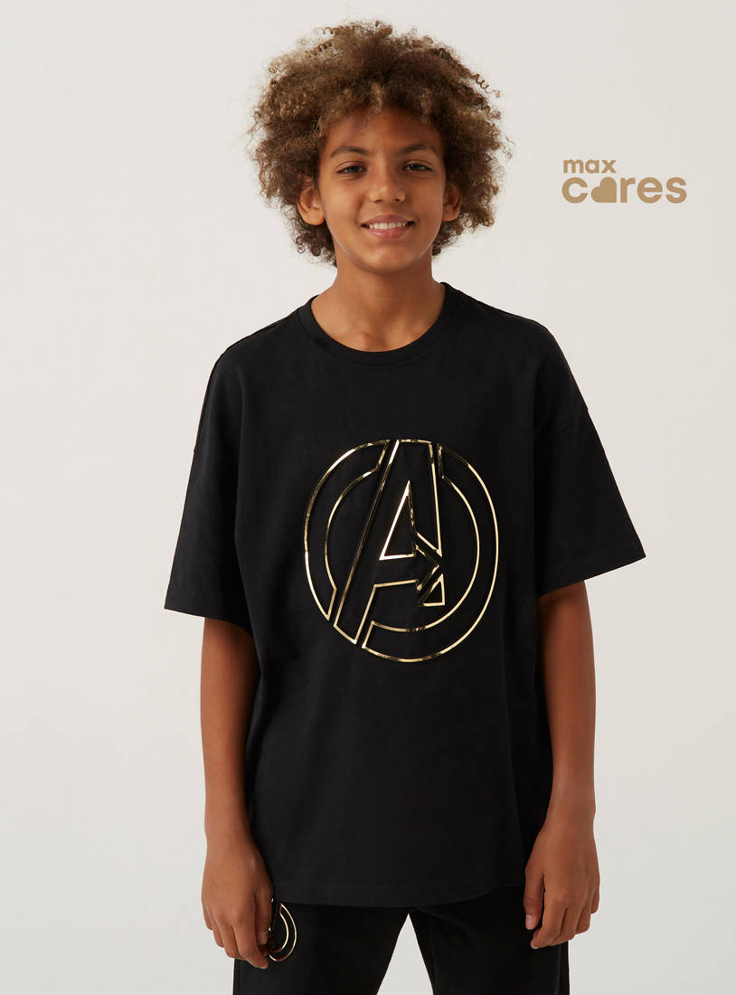 Avengers Logo Print T-shirt-Tops & T-shirts-image-0