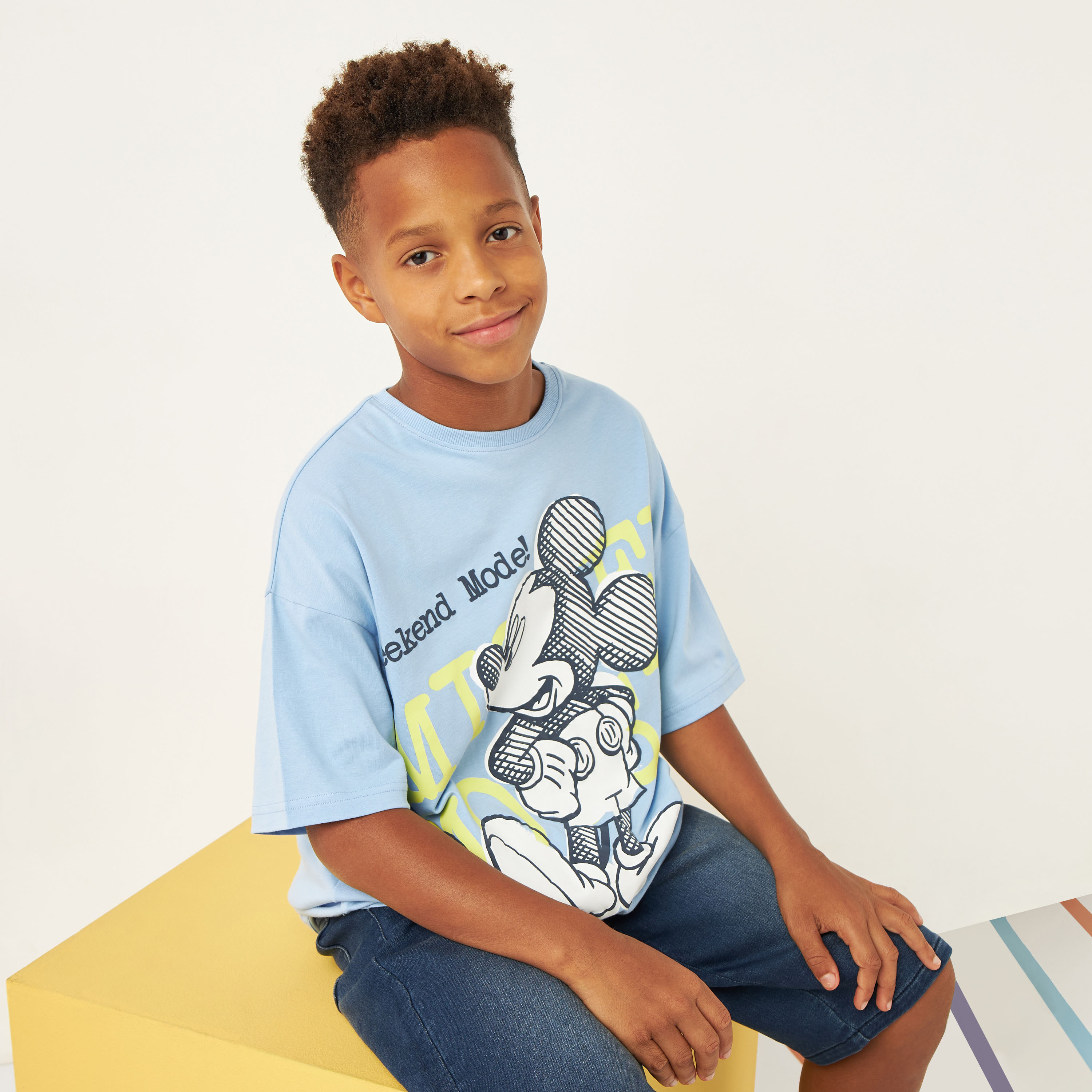 Shop Mickey Mouse Print T shirt Online Max UAE