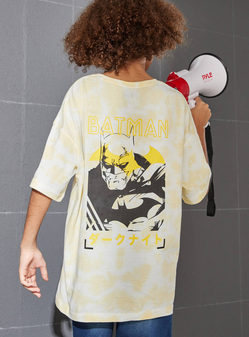 Tie-Dye Batman Print T-shirt-T-shirts-image-0