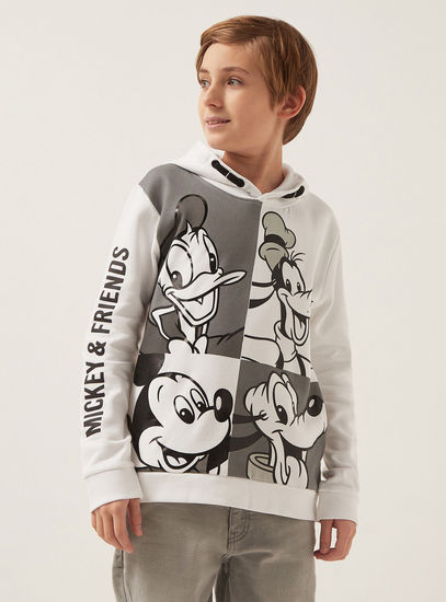 Mickey Mouse and Friends Print Hooded Sweatshirt