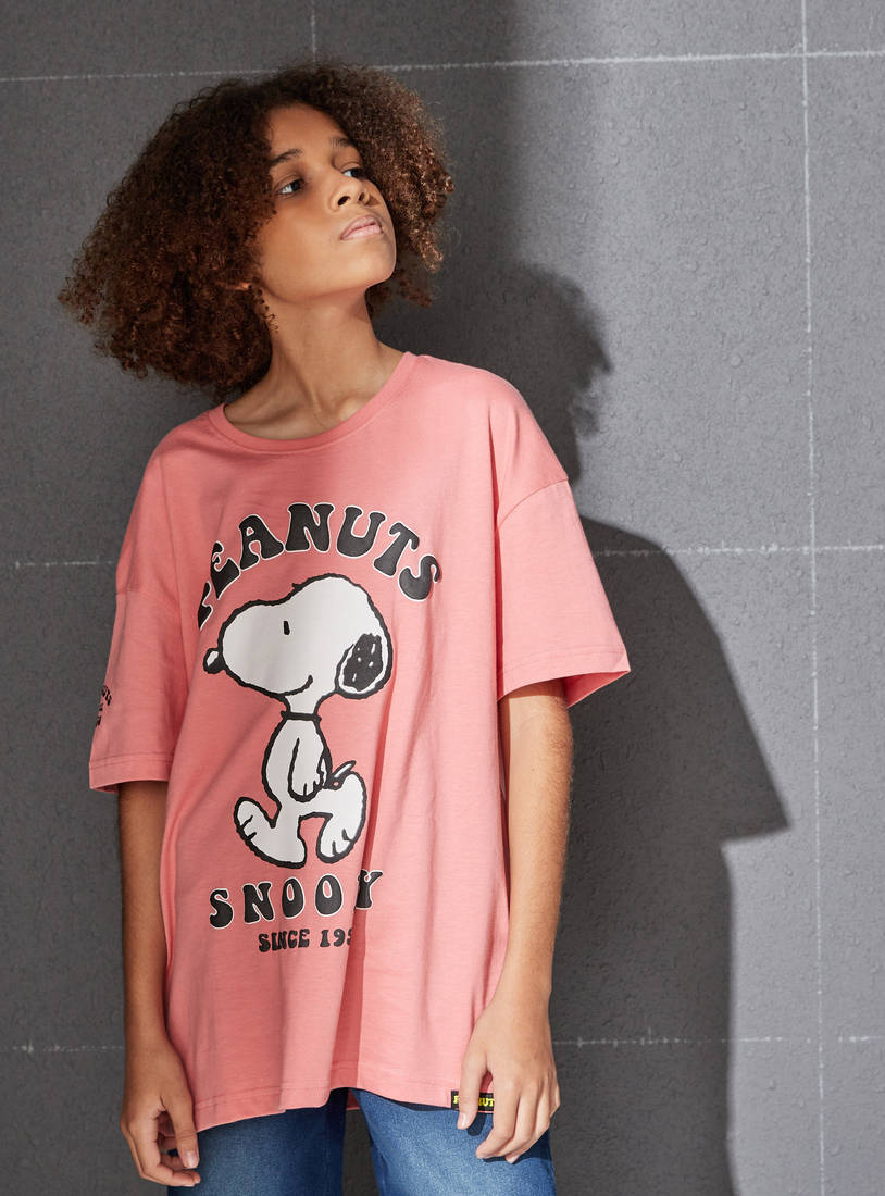 Peanuts Print T-shirt-T-shirts-image-0
