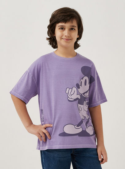 Mickey Mouse Print T-shirt