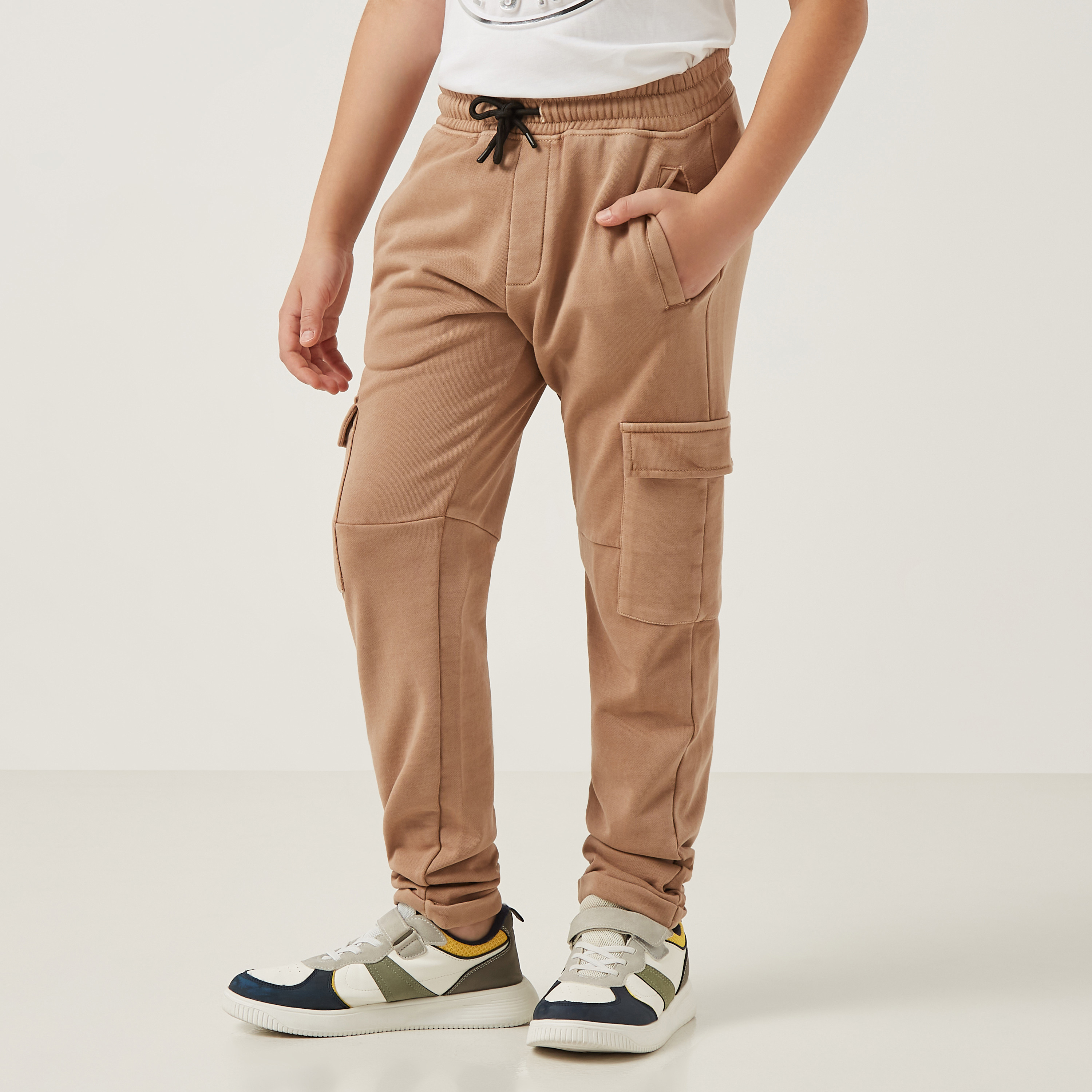 Shop Regular Fit Dyed Pull-On Cargo Pants Online | Max UAE