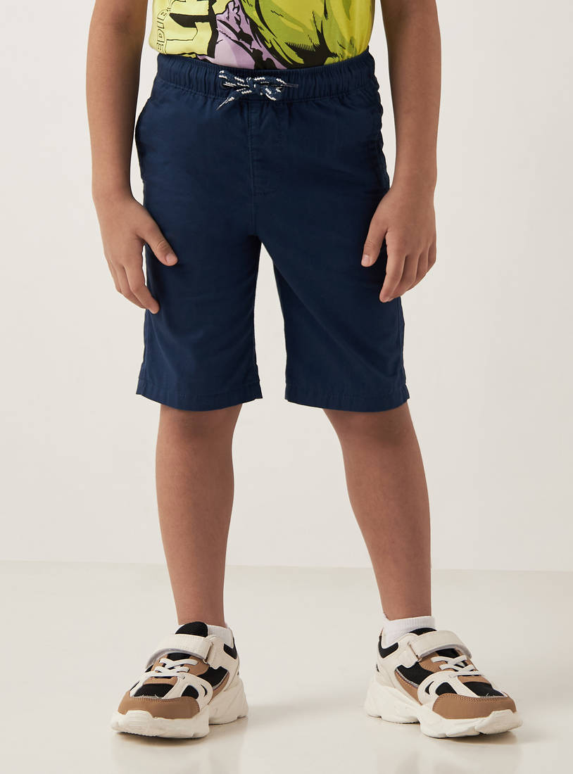 Plain Pull-On Shorts-Shorts-image-0