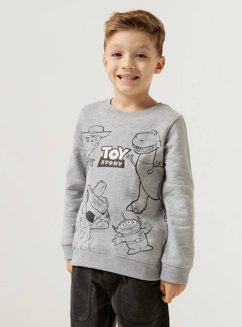 Toy Story Print Sweatshirt with Round Neck and Long Sleeves-Hoodies & Sweatshirts-image-0