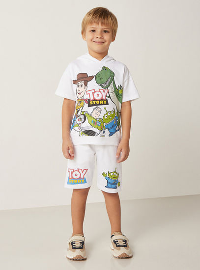 Toy Story Graphic Print Hoodie and Shorts Set