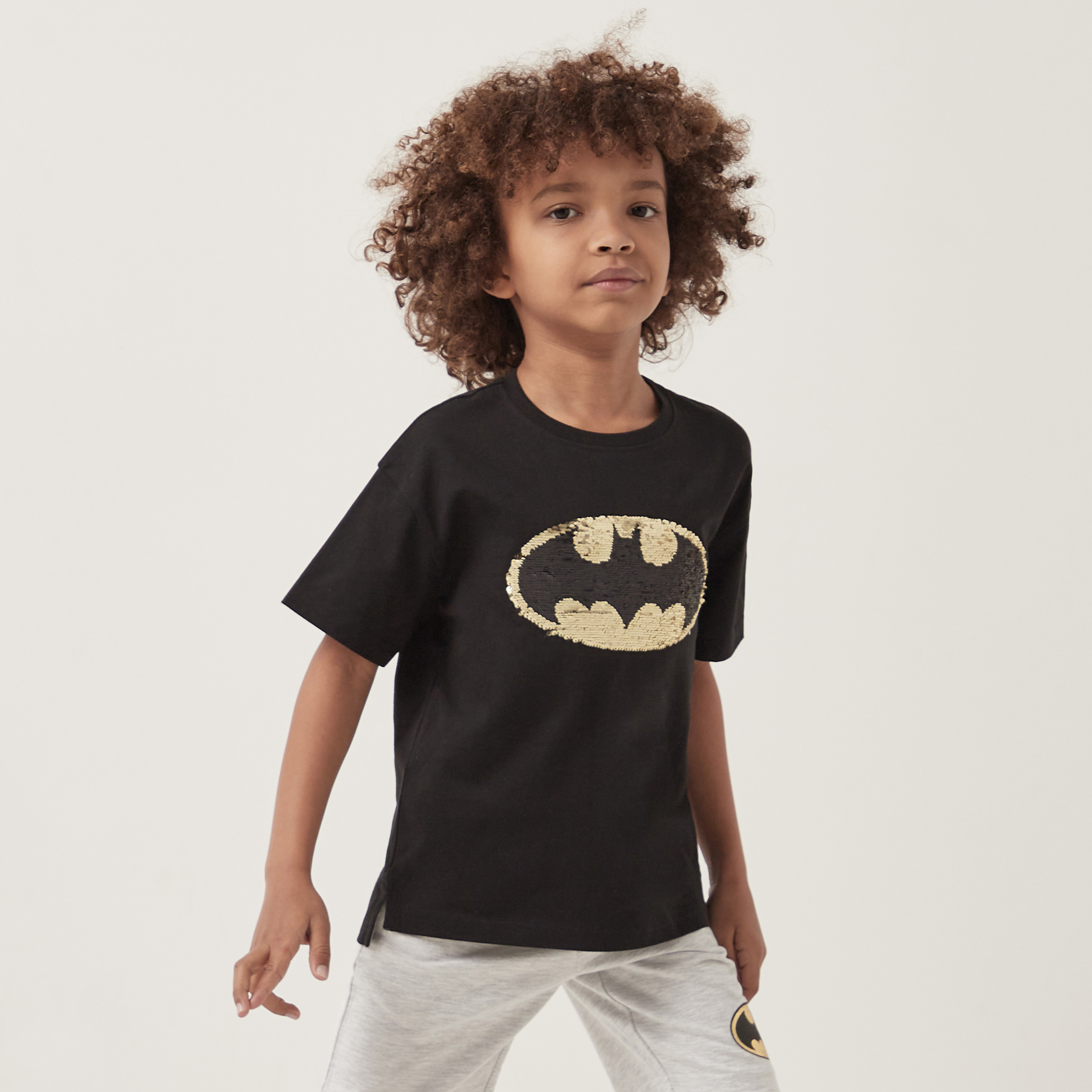 Sequin batman shop t shirt