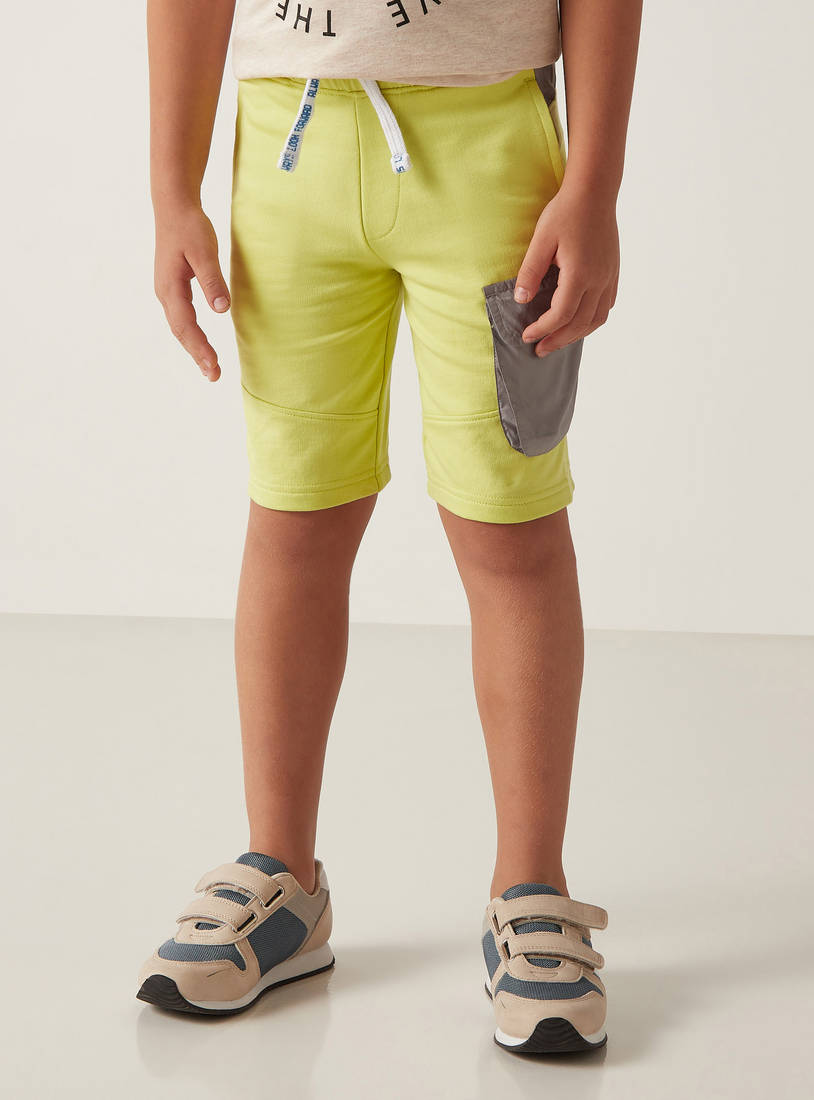 Colourblocked Flap Pocket Shorts-Shorts-image-0