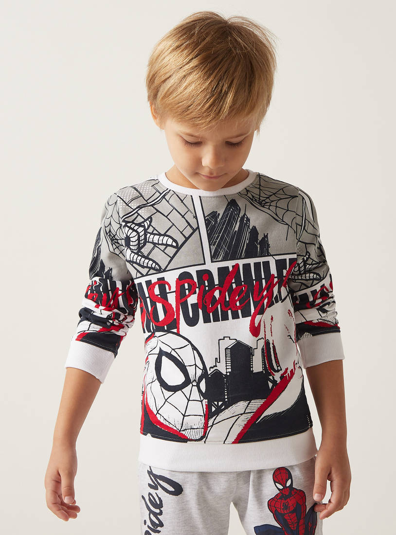 Spider-Man Graphic Print Sweatshirt-Hoodies & Sweatshirts-image-0