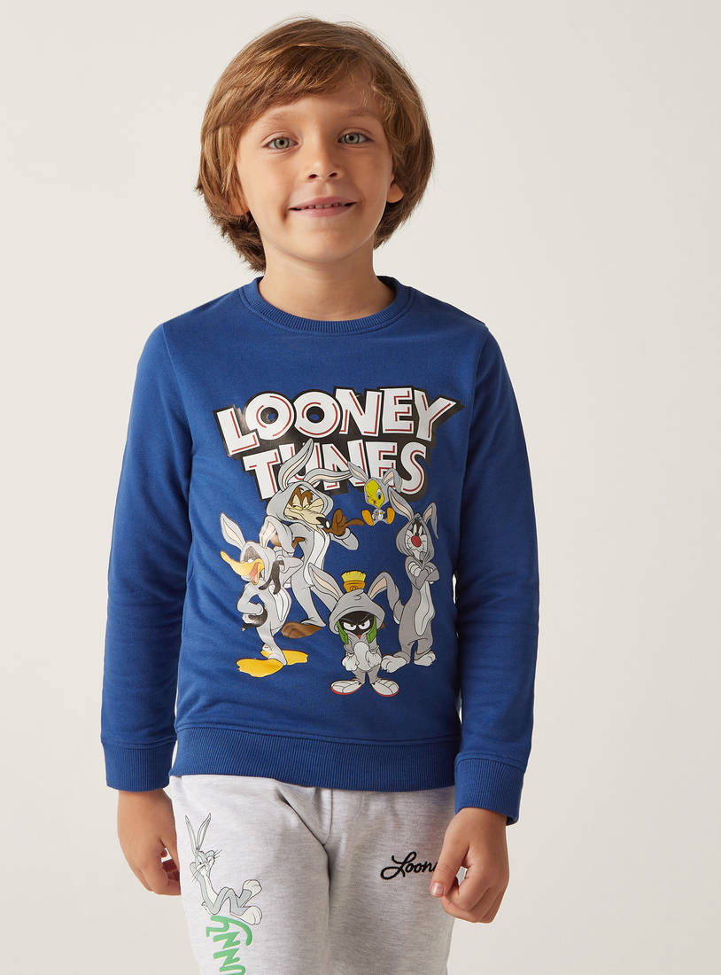 Looney Tunes Graphic Print Sweatshirt-Hoodies & Sweatshirts-image-0