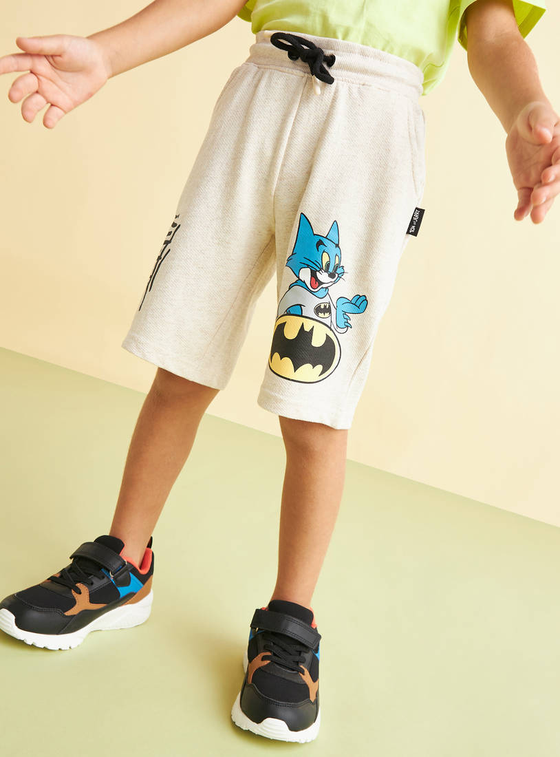 Tom and Jerry Print Shorts-Bottoms-image-0