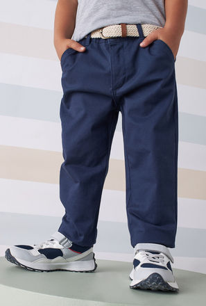 Regular Fit Belted Pants-mxkids-boystwotoeightyrs-clothing-bottoms-pants-0