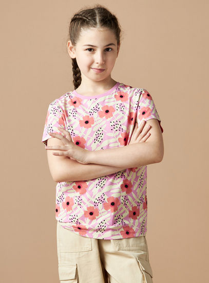 All-Over Floral Print Better Cotton T-shirt-T-shirts-image-0