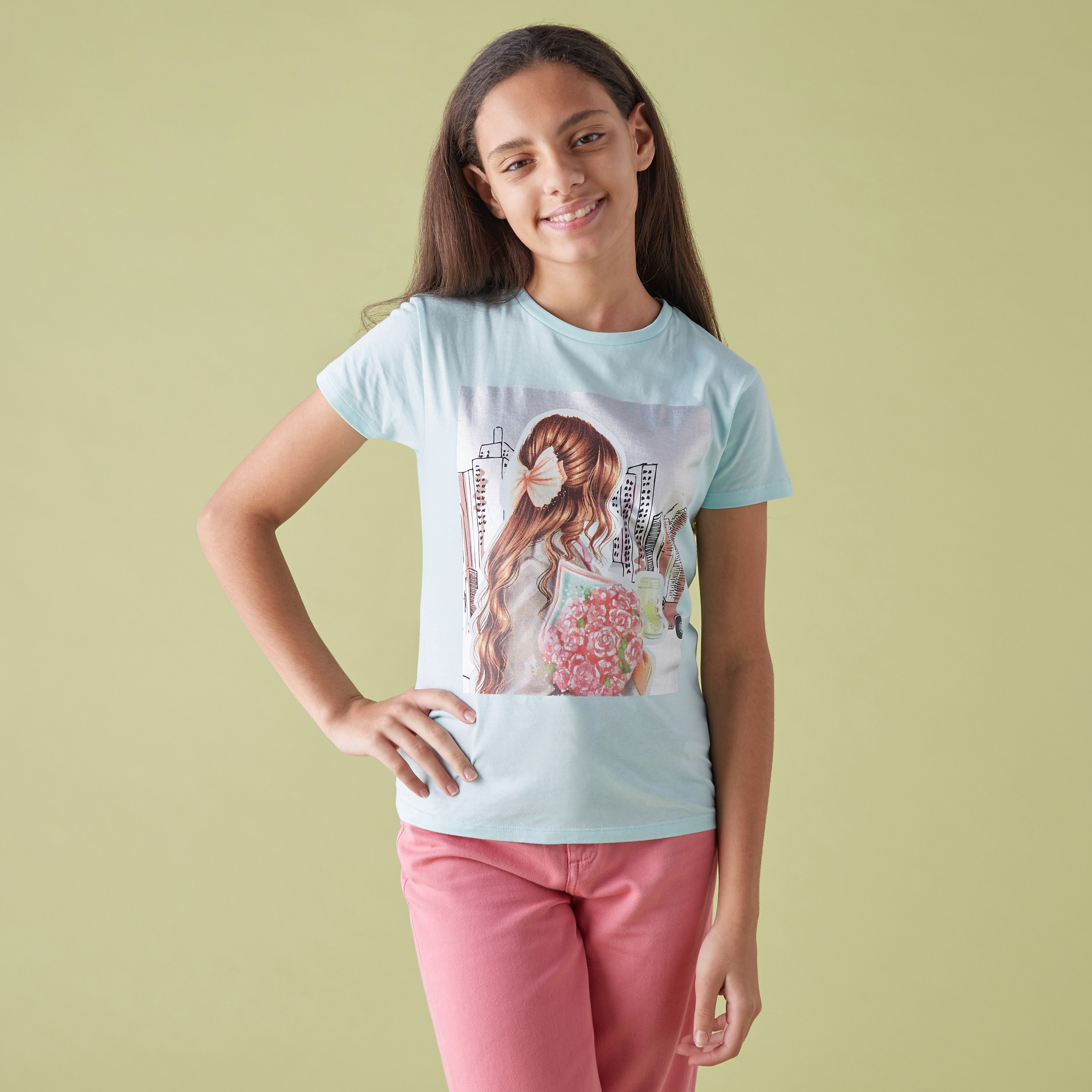 Girls graphic deals tees