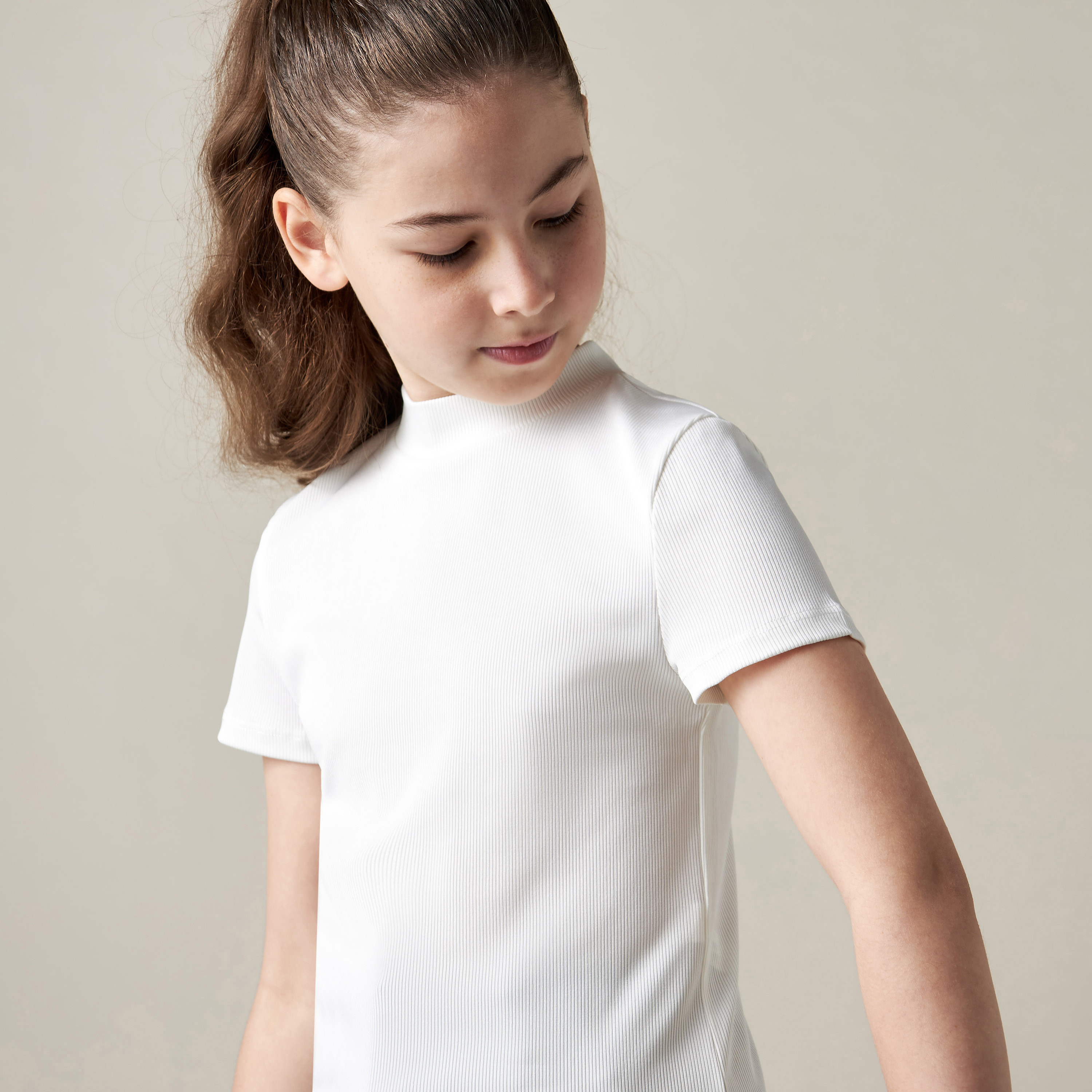 High neck t store shirt for girls