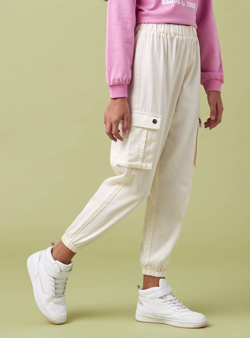 Plain Better Cotton Cargo Joggers-Trousers-image-0
